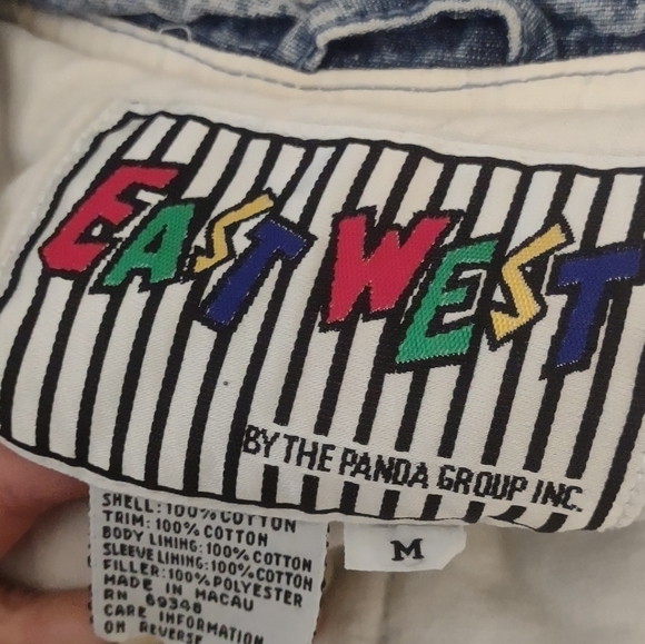 Vintage 80's Puffer Acid Wash Coat sz M East West Panda - Picture 11 of 12